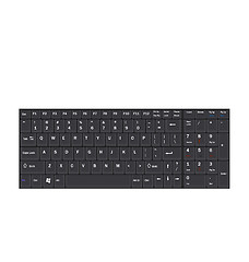 Image showing Computer Realistic Black Keyboard Ioslated on White Background