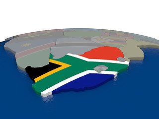 Image showing South Africa with flag