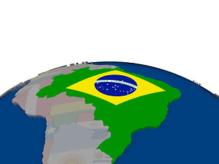 Image showing Brazil with flag