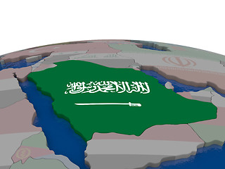 Image showing Saudi Arabia with flag