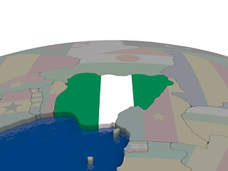 Image showing Nigeria with flag