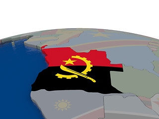 Image showing Angola with flag