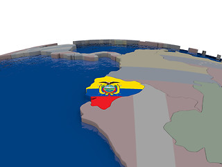 Image showing Ecuador with flag