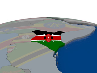 Image showing Kenya with flag