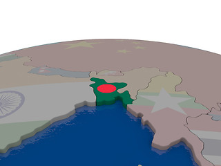 Image showing Bangladesh with flag