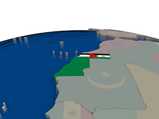 Image showing Western Sahara with flag