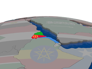 Image showing Eritrea with flag