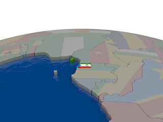 Image showing Equatorial Guinea with flag