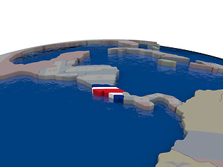 Image showing Costa Rica with flag