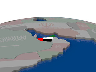 Image showing United Arab Emirates with flag