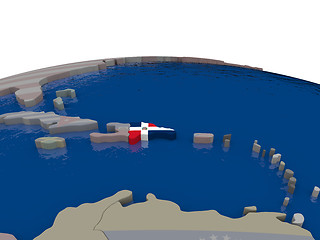 Image showing Dominican Republic with flag