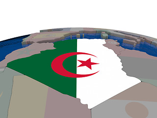 Image showing Algeria with flag