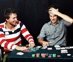 Image showing young people playing poker