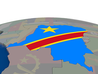 Image showing Democratic Republic of Congo with flag