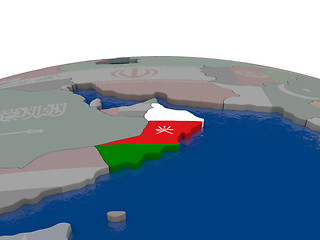 Image showing Oman with flag