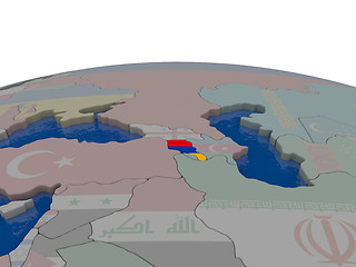 Image showing Armenia with flag