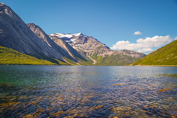 Image showing Peaks with snow