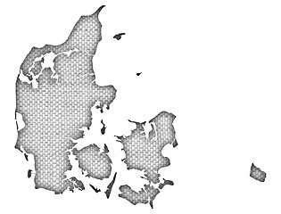 Image showing Textured map of Denmark,
