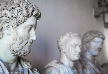 Image showing VENICE, ITALY - JUNE 27, 2016: Statues detail in Palazzo Ducale 