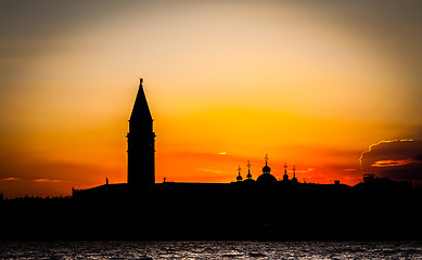 Image showing Sunset in Venice, Italy