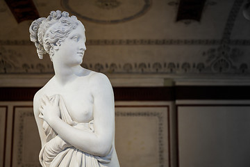 Image showing VENICE, ITALY - JUNE 27, 2016: Venus Statue detail in Palazzo Du