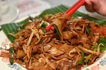 Image showing Fried Penang Char Kuey Teow