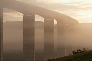 Image showing Viaduct at sunrise