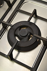 Image showing Close up image of the gas stove