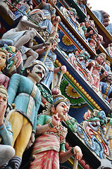 Image showing Facade of Sri Veeramakaliamman Temple in Little India, Singapore