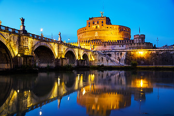 Image showing The Mausoleum of Hadrian (Castel Sant\'Angelo) in Rome