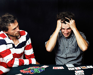 Image showing people playing poker, lifestyle concept