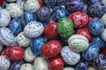 Image showing Handpainted easter eggs