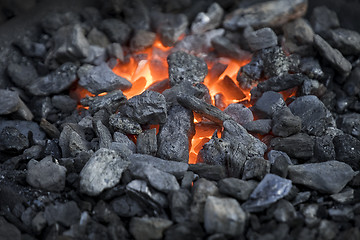 Image showing Heated coals