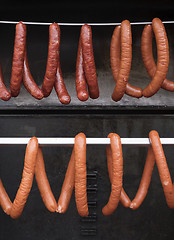 Image showing Hanging sausages