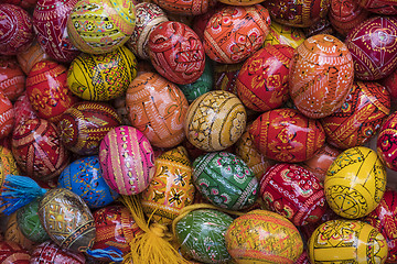 Image showing Handpainted easter eggs