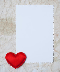 Image showing blank photo with red heart