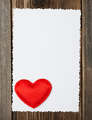 Image showing photo paper background with hearts