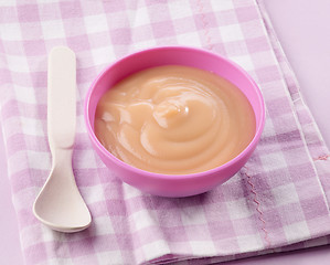 Image showing bowl of pureed apple