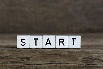 Image showing Start, written in cubes