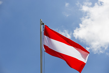 Image showing National flag of Austria on a flagpole