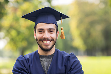 Image showing close up of student or bachelor in mortar board