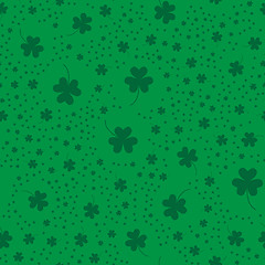 Image showing Seamless pattern with clover leaves.