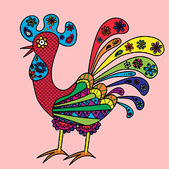 Image showing Decorative colored rooster