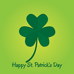 Image showing Clover leaf on green background