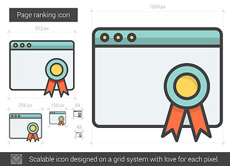 Image showing Page ranking line icon.