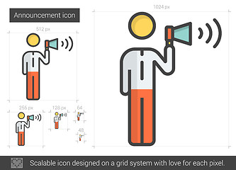 Image showing Announcement line icon.