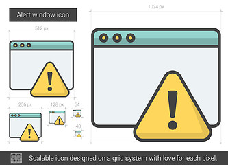 Image showing Alert window line icon.