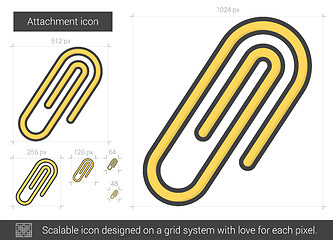 Image showing Attachment line icon.