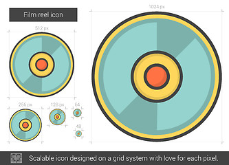 Image showing Film reel line icon.