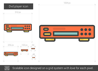 Image showing Dvd player line icon.